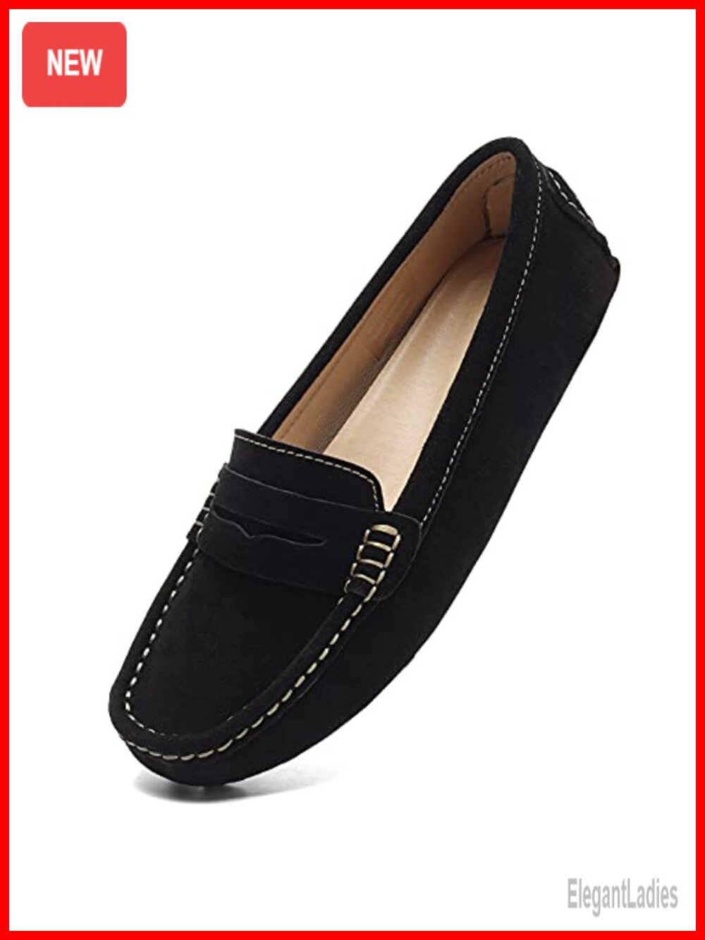 Suede Leather Penny Loafers Slip-On Comfort Driving Mocc